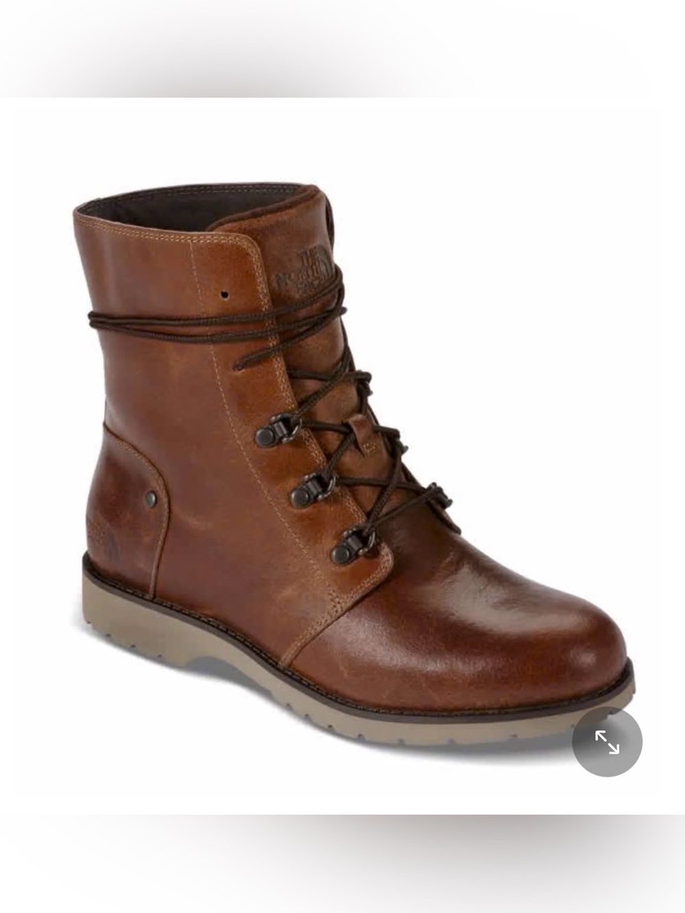 The North Face Ballard Lace I| Brown Leather Lace-Around Ankle Boots Sz. 7
